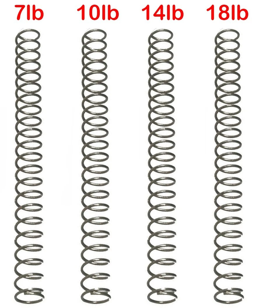 4 Recoil Springs 7lb , 10b, 14, 18lb For 1911 Government Full Size 5 Inch